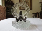 Set of 6 Westmoreland Depression Glass THOUSAND EYE Clear Luncheon Plates 8 1/2"