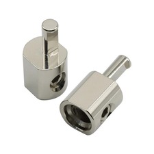 Pair ILL Customz Offset Power and Ground 1/0 Gauge to 4 Gauge Amp Input Reducers