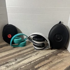 Lot of 2 Beats by Dre For Parts Cosmetic issues Missing Pieces Flaws + 2 Cases