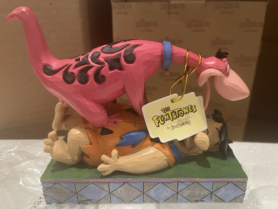 Jim Shore Flintstones Fred/Dino Figurine Super Rare *** Read Description - Image 3 of 4