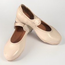 Bloch Little Girl  s White Techno Tap Dance Shoes Size 8 1/2 W Elastic Strap