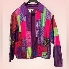 Vintage Coldwater Creek Vibrant Patchwork jacket