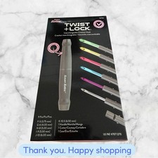 Susan Bates Twist Lock Interchangeable Crochet Hook Set 12706 BRAND NEW SHIP