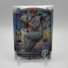 Gage Wood 2025 Bowman 1st Draft Mega Box Mojo Refractor #BDC-4 Phillies
