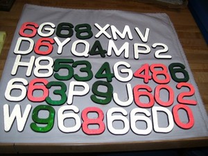 Lot #17A-Plastic Letters & Numbers for Signs or Craft Projects