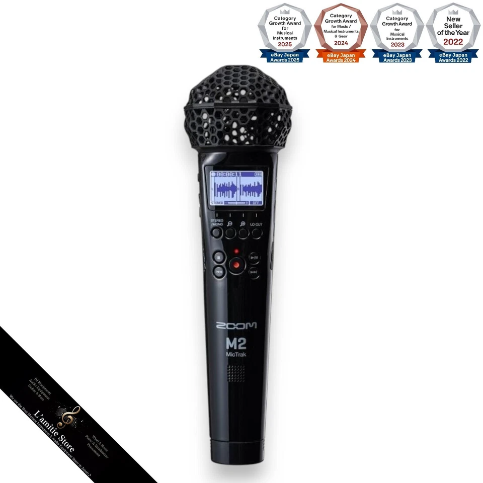 Zoom M2 MicTrak XY Stereomikrofon 2-Spur Recorder 32-Bit Float Aufnahme JP - Bild 1 von 4