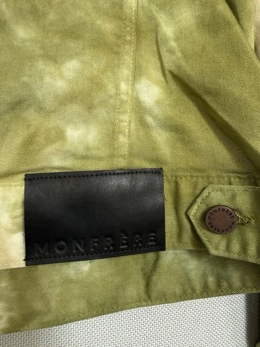 $398 Monfrere LARGE The Dean Button Trucker Jacket Rennais Green image 3