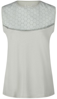 Damen Schlafshirt BY LOUISE Mix & Match 100% Baumwolle Lochstickerei grün Gr.XL