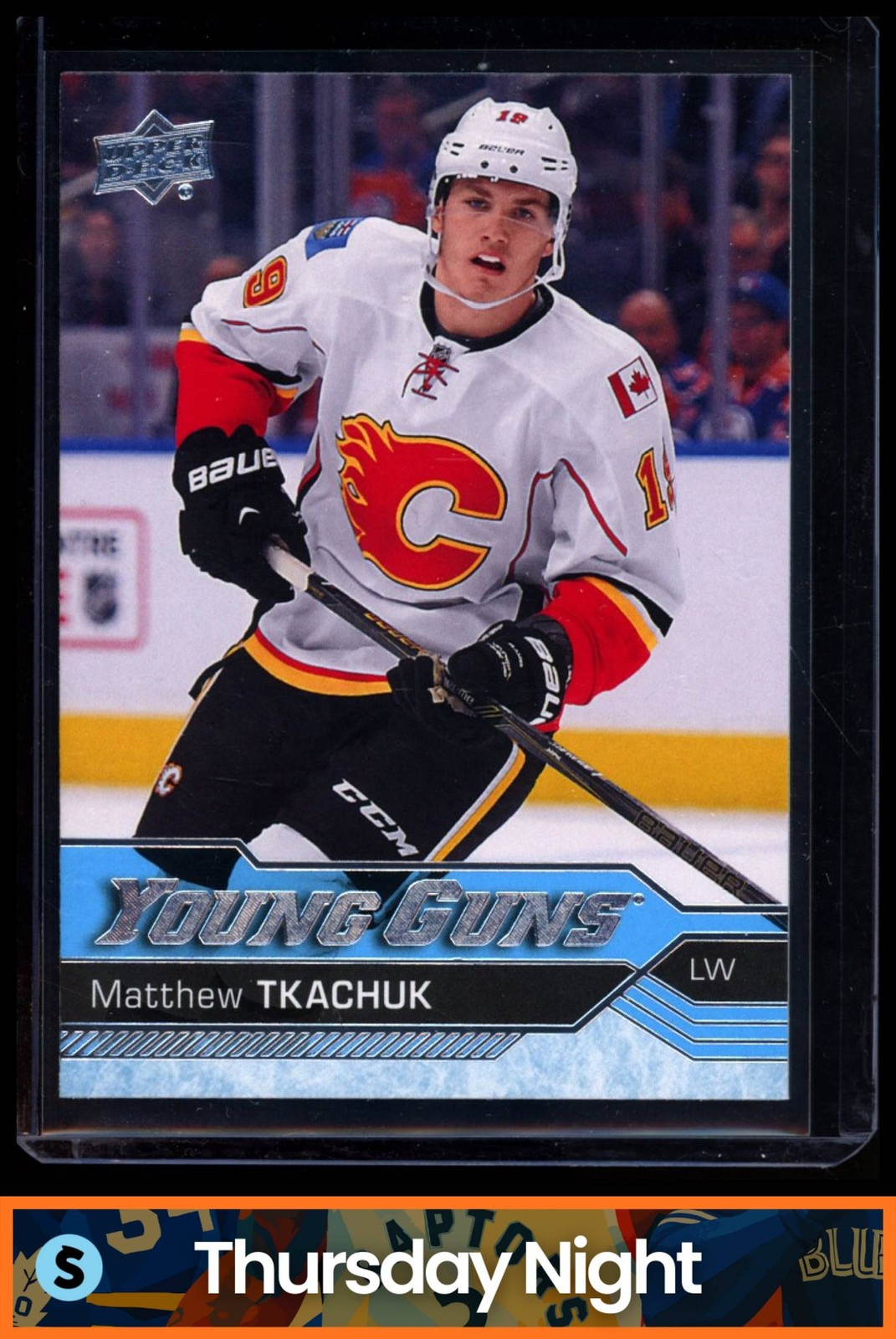 2016 UPPER DECK #231 MATTHEW TKACHUK YOUNG GUNS RC ROOKIE