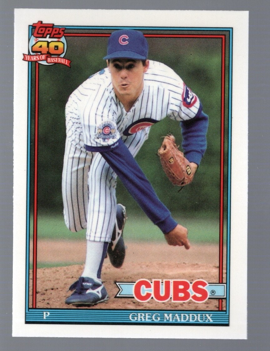 Greg Maddux 1991 Topps Tiffany #35