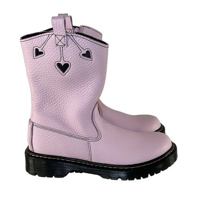 Dr Doc Martens Bex Heart P-O Boots Cowgirl Women s Size 5 Soft Pink Leather NEW