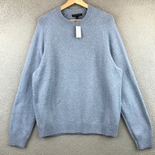 New Banana Republic Blue Crew Neck Raglan Sweater Mens Size L