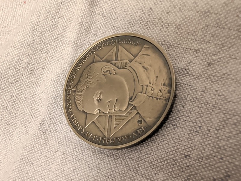 Reverend Michael J M Givney Founder Of Knights Of Columbus Commemorative Medal