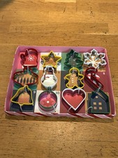 The Bakeshop 12-Piece Christmas Cookie Cutter Set New Sealed Holiday Recipe Box