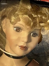 Charming VTG 1998 Dynasty Porcelain Doll Still Packaged In The Original Box.