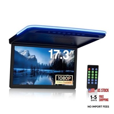 Car Roof Mounted Monitor Car Overhead Player  17.3 inch Vehicle Flip Down