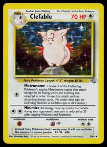 Clefable 1/64 Jungle Holo Rare