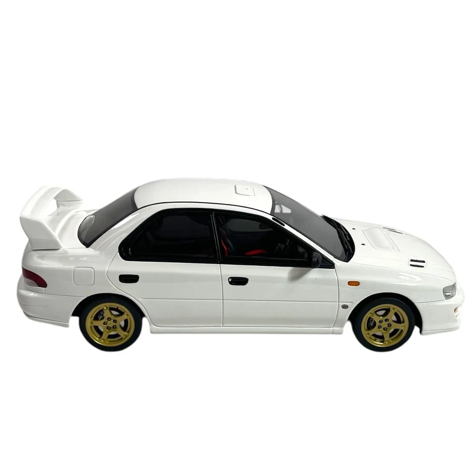 Modellino Auto OttoMobile 1/18 Subaru Impreza WRX Type RA STI 2000 Pure White - Immagine 4 di 4