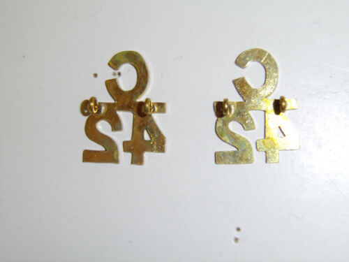 a0134p WW 1 Canadian Collar Emblems for 42nd Highlanders C42 pair C10A13 - Picture 3 of 4