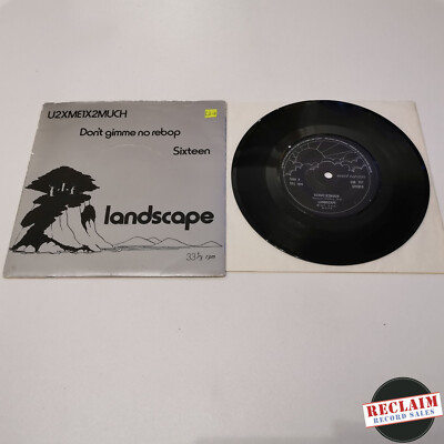 landscape u2xme1x2much 7'' vinyl record very good condition