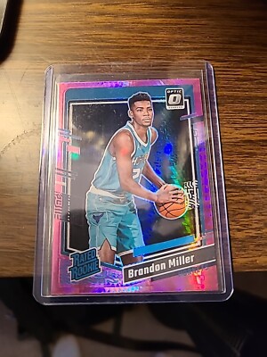 2023-24 PANINI DONRUSS OPTIC BRANDON MILLER PINK HYPER HOLO PRIZM RC Plus Splash