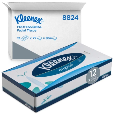 KIMBERLY-CLARK PROFESSIONAL Kimberly Clark 8824 Kleenex Kosmetiktücher weiß 3-lagig 864 Stück 12 x 72 Tücher