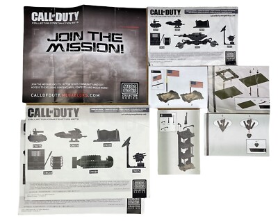 Lot of Call of Duty Mega Bloks Instructions Manuals RETIRED FAST