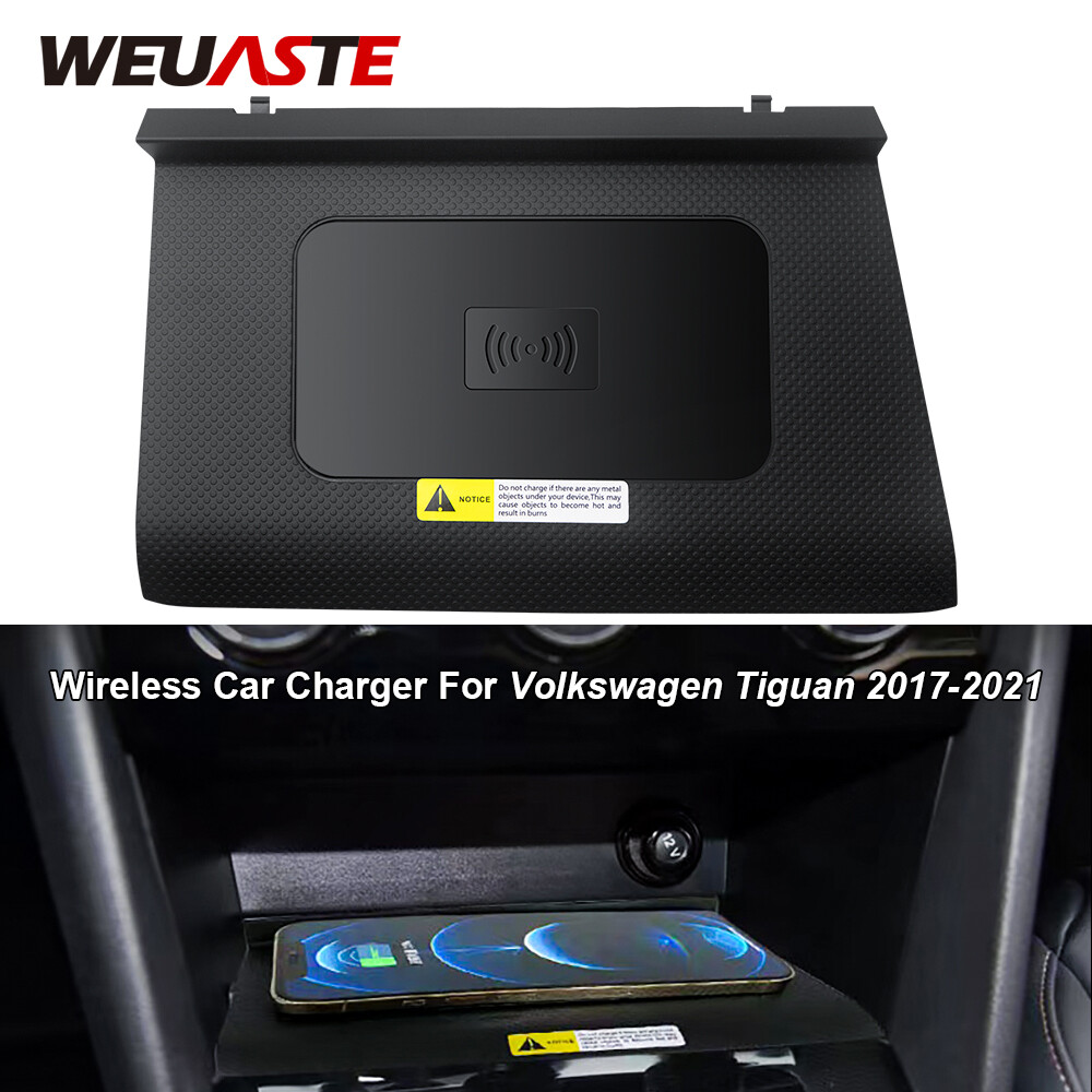 For 2017-2021 Volkswagen Tiguan Wireless Car Phone Charger Black