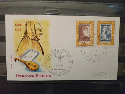 1974 FDC ITALY REPUBLIC 6^ CENTENARY DEATH FRANCESCO PETRARCH (P2622)