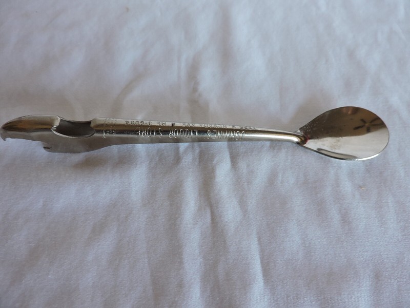 Vintage Bar Ware Advertising Bottle Opener/Spoon for Johnnie’s Liquor Store