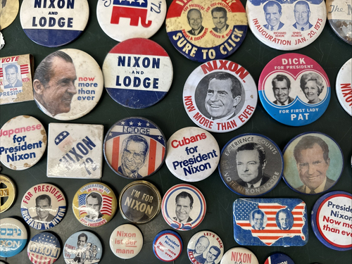 Large Lot RICHARD NIXON Ribbon PRESIDENT campaign pin pinback button political - Picture 6 of 24