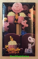 Peanuts Snoopy friends movie theater Light Switch Power Outlet wall Cover Plate
