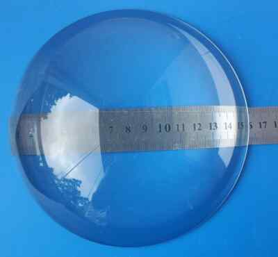 große Kondensor Glas Sammellinse Ø 16 cm schwere Plankonvexe Linse       