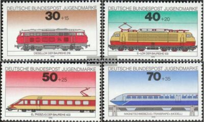 1975 West Germany Youth: Railway Stamps Set - Mint Never Hinged Collection (836-839) - View #3