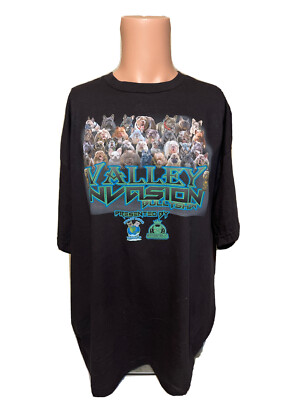 VALLEY INVASION Bully Show Black Shirt Size 2XL Mens Pitbull Bulldog French