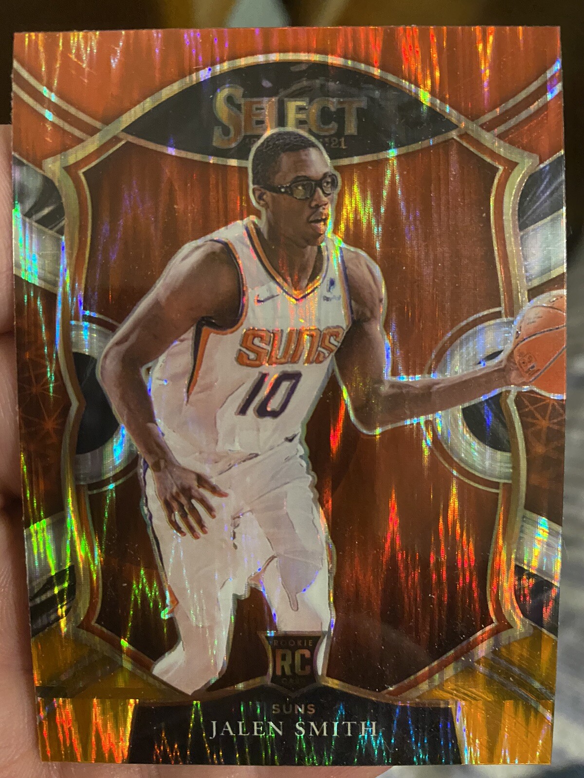 2020-21 Select #70 Jalen Smith RC Concourse Red White Orange Shimmer