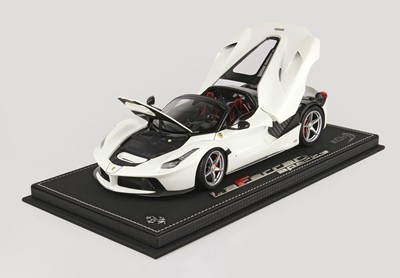 Ferrari LaFerrari Aperta Metallic Italian White in 1:18 scale by BBR