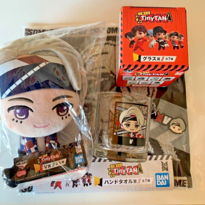 Tinytan V テヒョン ぬいぐるみ 7個セット BTS TinyTAN V Taehyung MIC DROP Ichiban Kuji Plush Set Japan