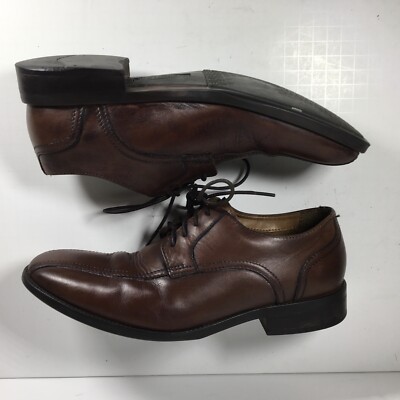 Bostonian Men's Walnut Brown Leather Split Toe Lace up Oxfords Shoes Sz 7.5M