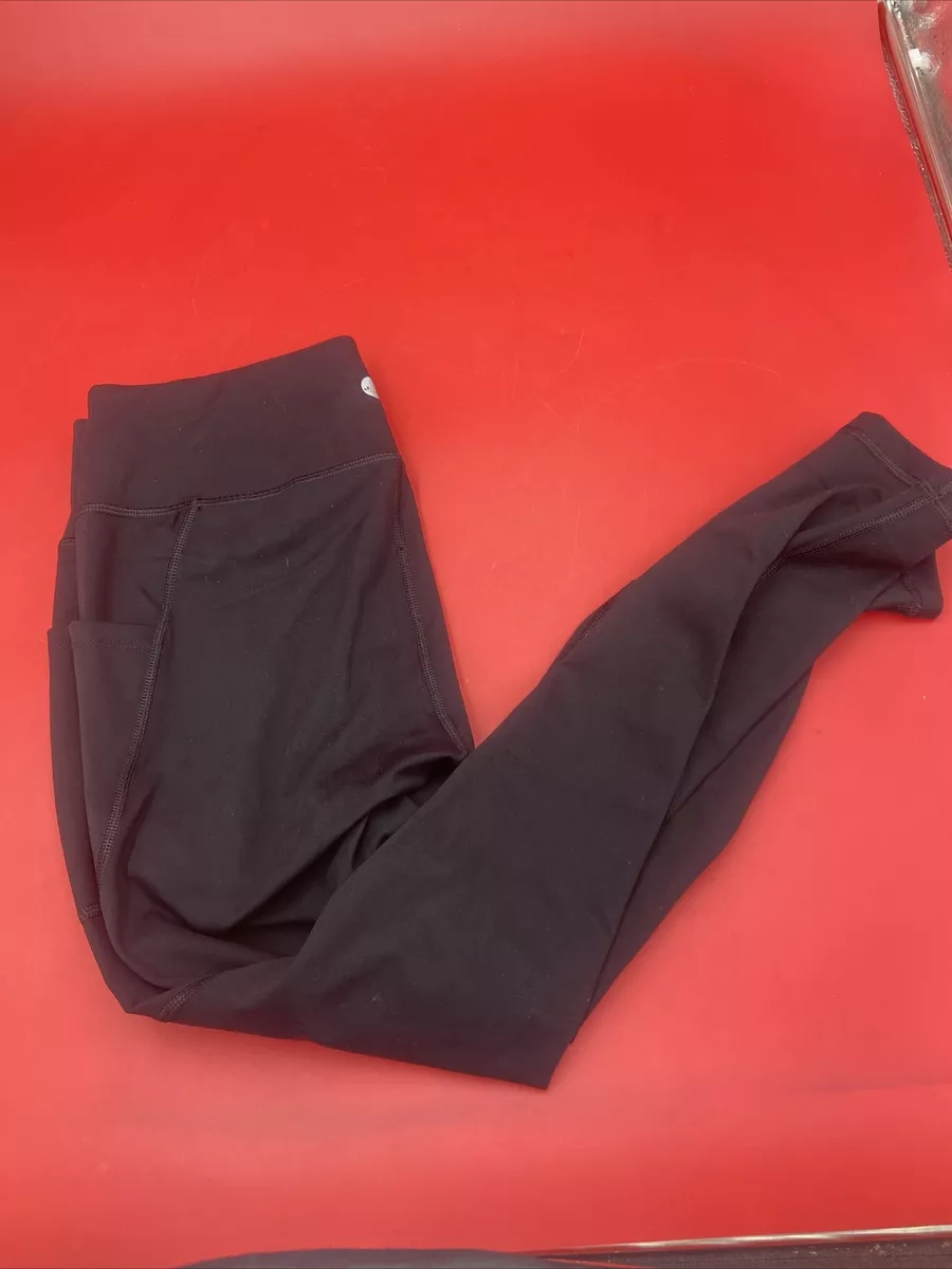 Heathyoga Black Yoga Pants w/Pockets Extra Soft Leggings Size