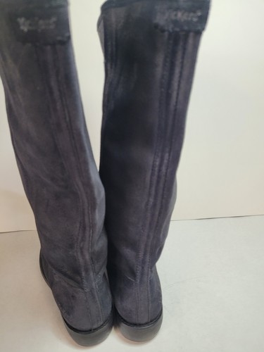 Kickers Leather Tall riding Boots Black Pull on Women's Size 9 US - Picture 5 of 12