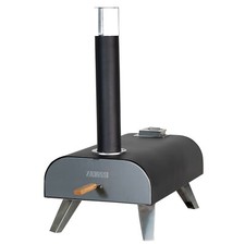 Zanussi Black Pizza Oven Wood Pellet with Paddle & Cover, Foldable Legs ZPO1BPC