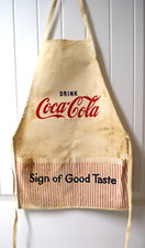 1955 Coca-Cola Coke Canvas Vendor Apron Rare Stadium Design Striped Pockets X