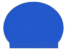 New Solid Royal Blue Latex Swim Caps Bulk Lot of 10
