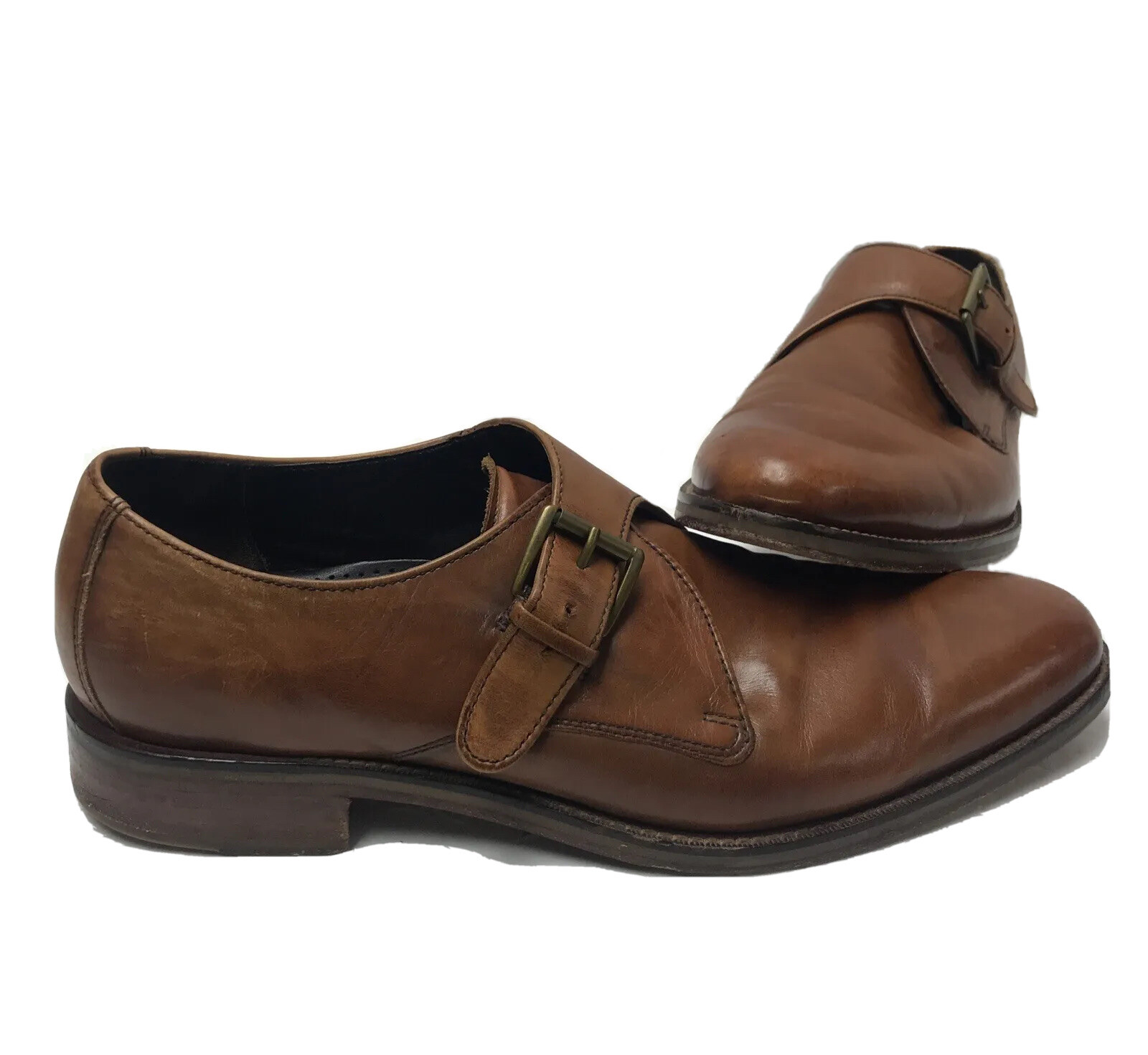 SAOLA Mocassini Cole Haan Air da uomo taglia 11 Madison Tan Monk Strap Nikeair Derby Oxford