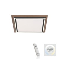 Led Deckenlampe Holz Schwarz Cct Serienschalter Warmweiß Kaltweiß Fernbedienung