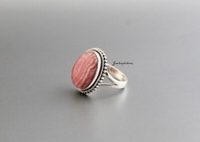Rhodochrosite Gemstone 925 Sterling Silver Handmade Ring All Size Sr276