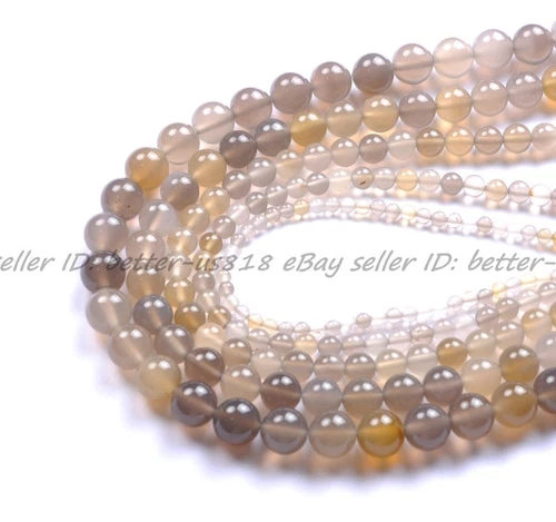 Wholesale Lot Natural Gemstone Round Spacer Loose Beads 4MM 6MM 8MM 10MM 12MM - Picture 44 of 104