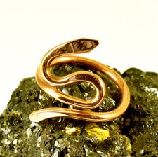 Hammered Copper Snake Ring Any Size Handmade Unique Jewelry - Spiritual Jewelry