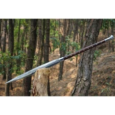 Custom Handmade Carbon Steel Blade Viking Spear Sword | Hunting Sword Camping